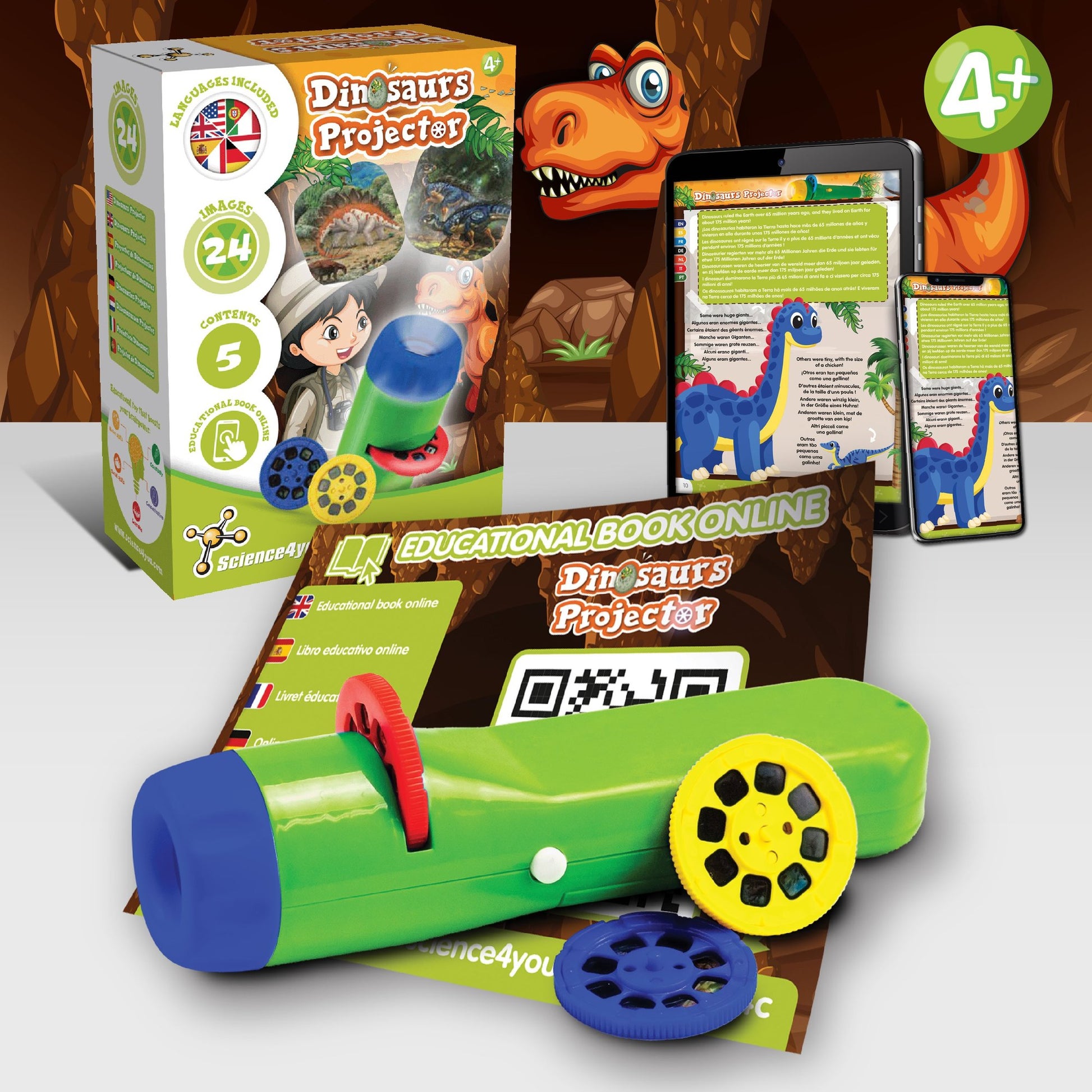 Projetor Lanterna de Dinossauros