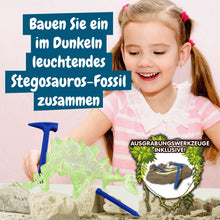 Fossilienausgrabungen leuchten im Dunkeln - Stegosaurus