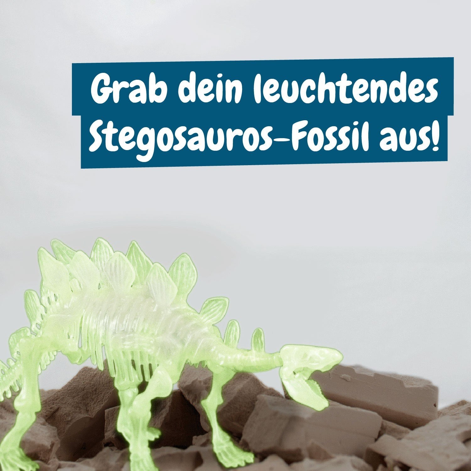 Fossilienausgrabungen leuchten im Dunkeln - Stegosaurus