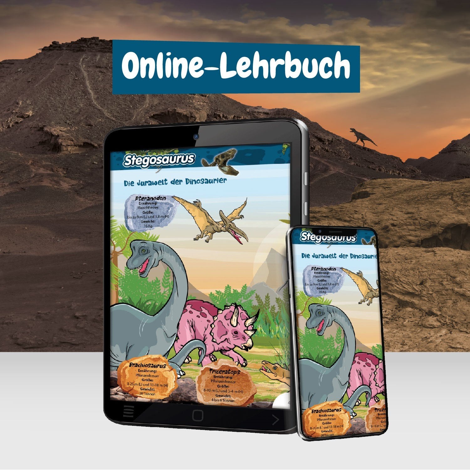 Fossilienausgrabungen leuchten im Dunkeln - Stegosaurus