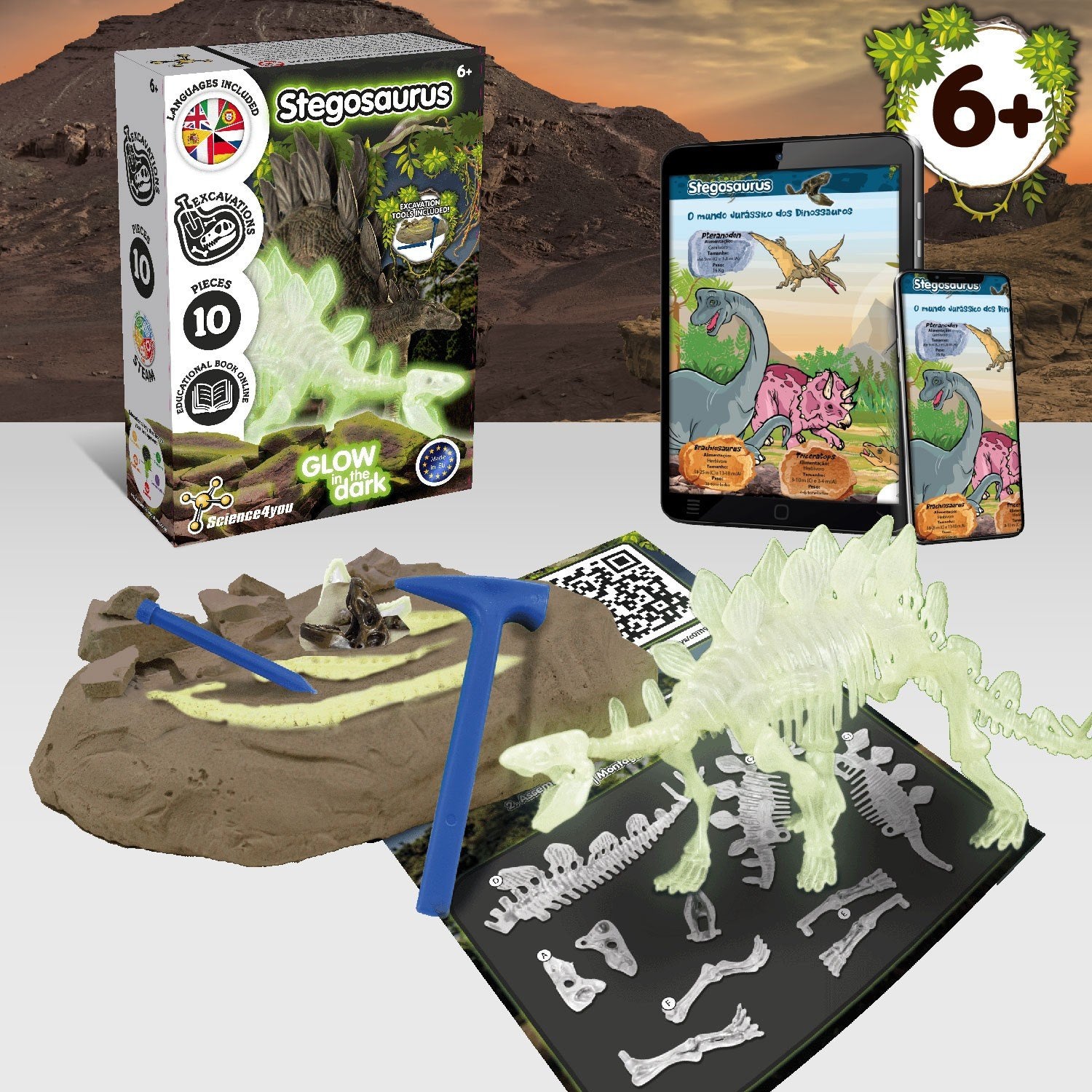 Fossil Excavations Glow in the Dark - Stegosaurus