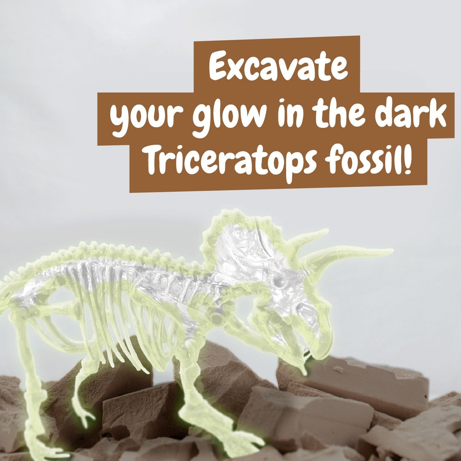 Fossil Excavations Glow in the Dark - Triceratops