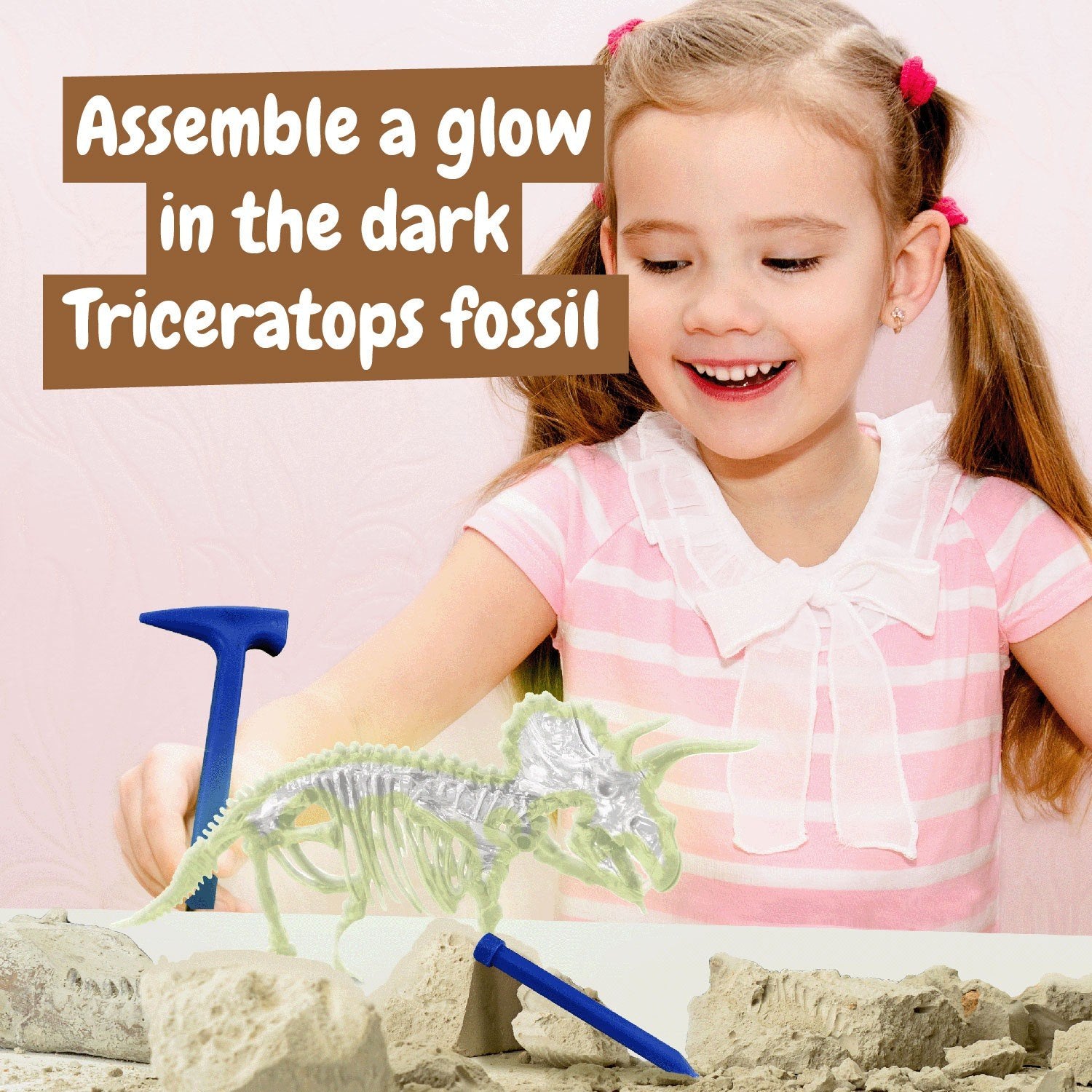 Fossil Excavations Glow in the Dark - Triceratops