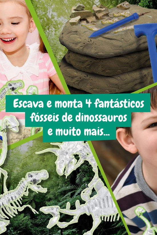4-in-1 Fossil Excavations - Glow in the Dark