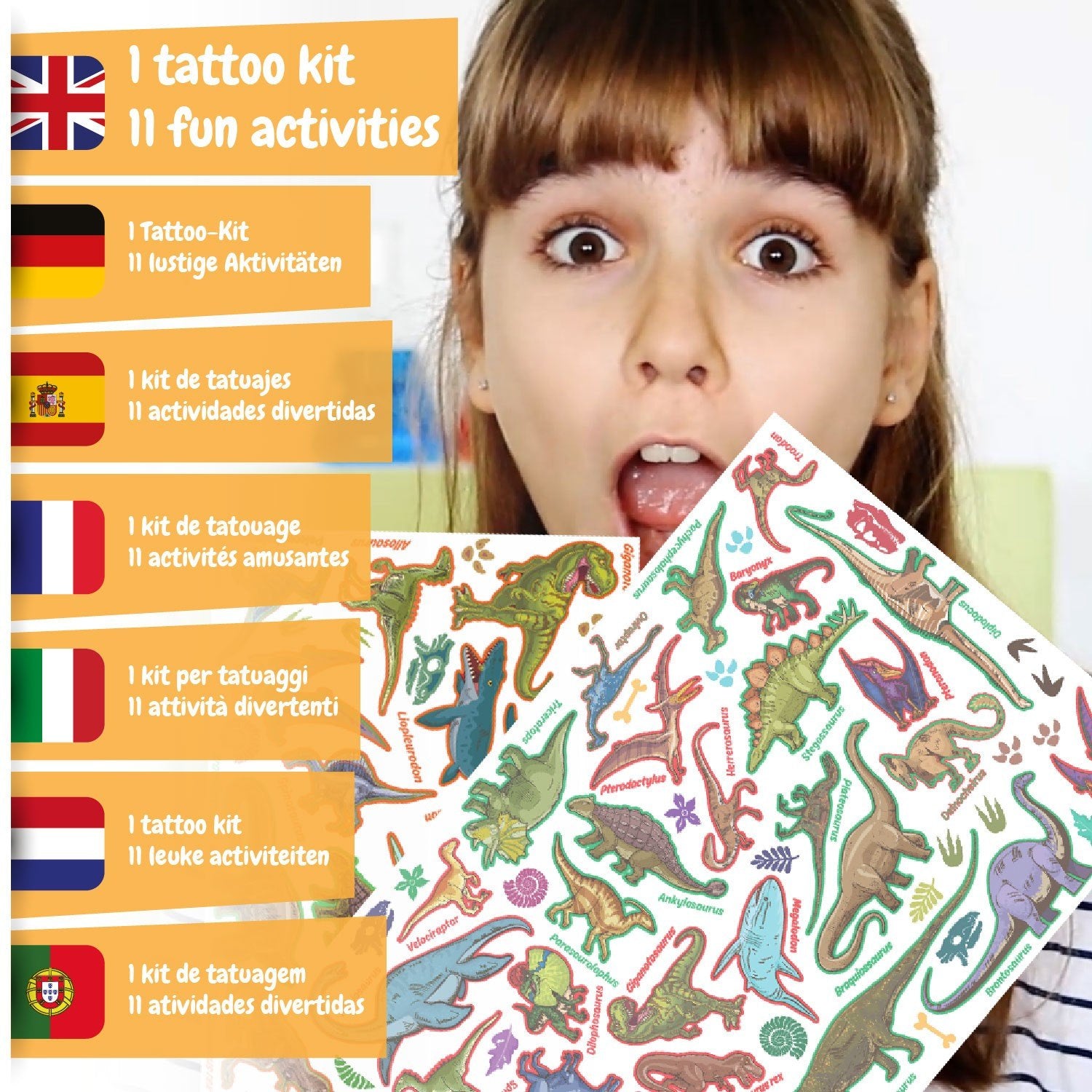Tatouages du Jurassique - Tatouages temporaires