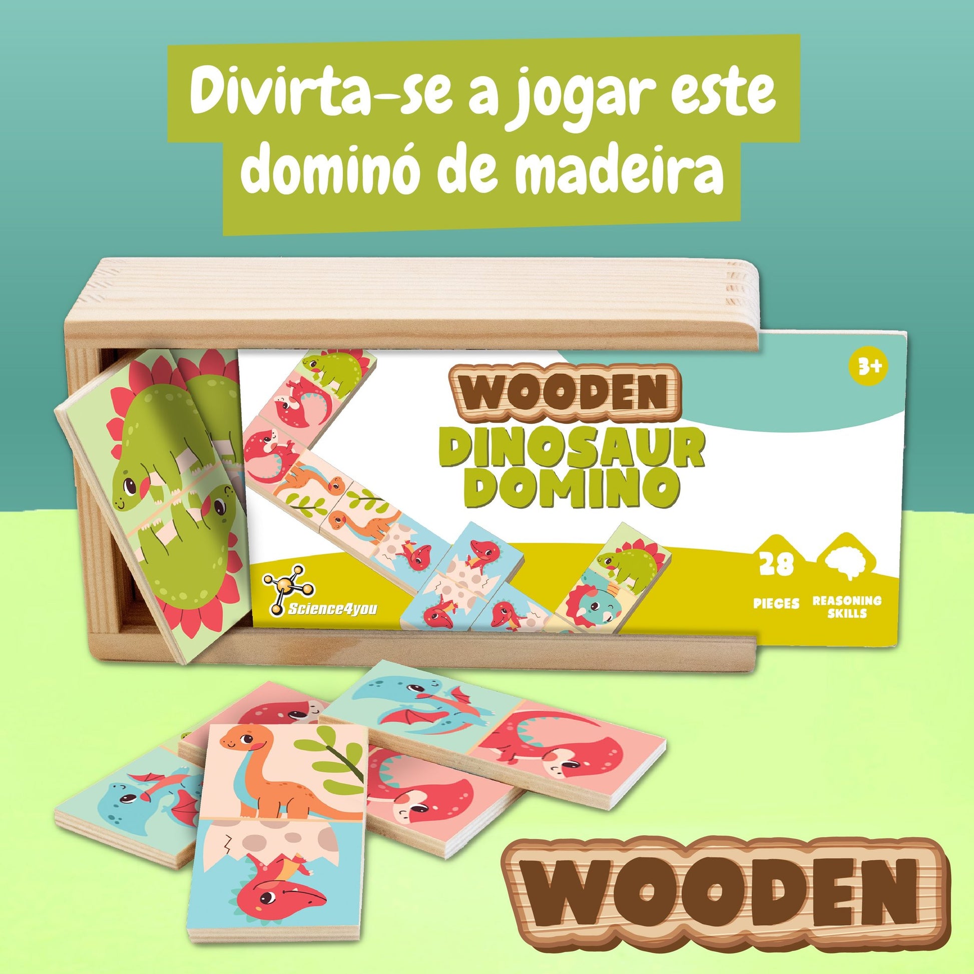 Wooden Dinosaur Dominoes