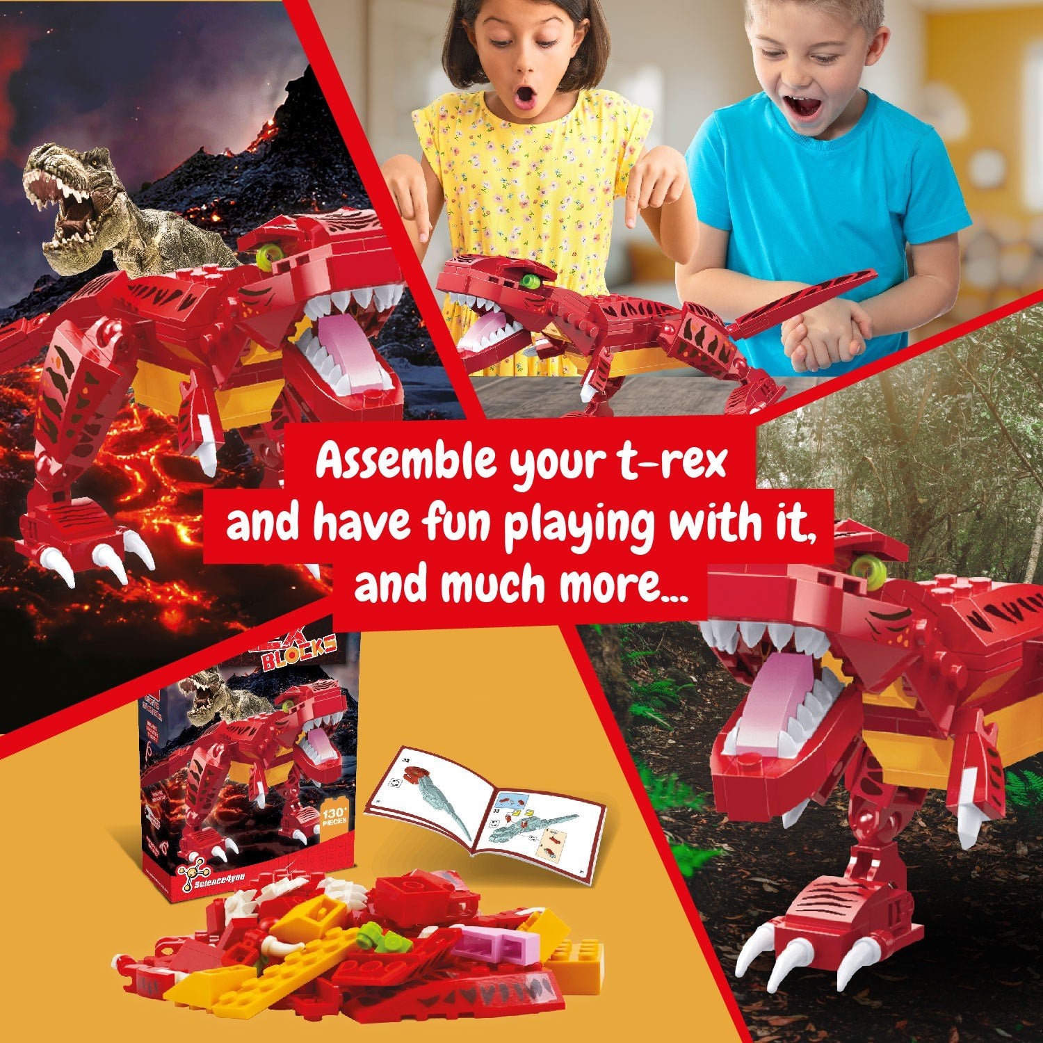 Kit de Construção Dinossauro T-Rex