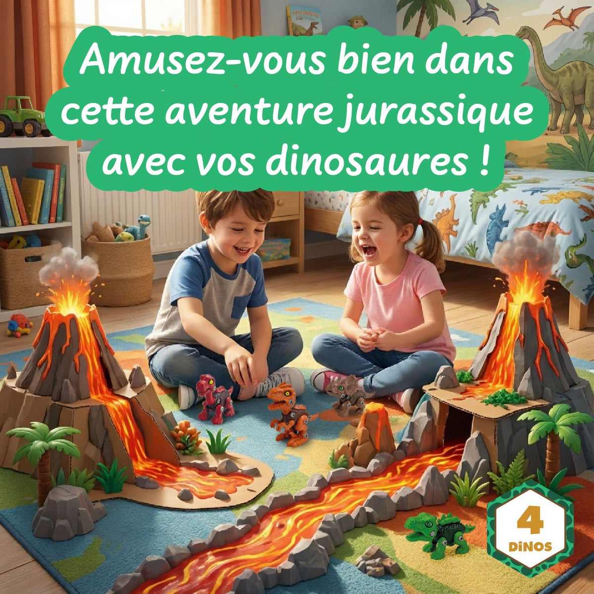 Dinossauros 4 em 1 DIY