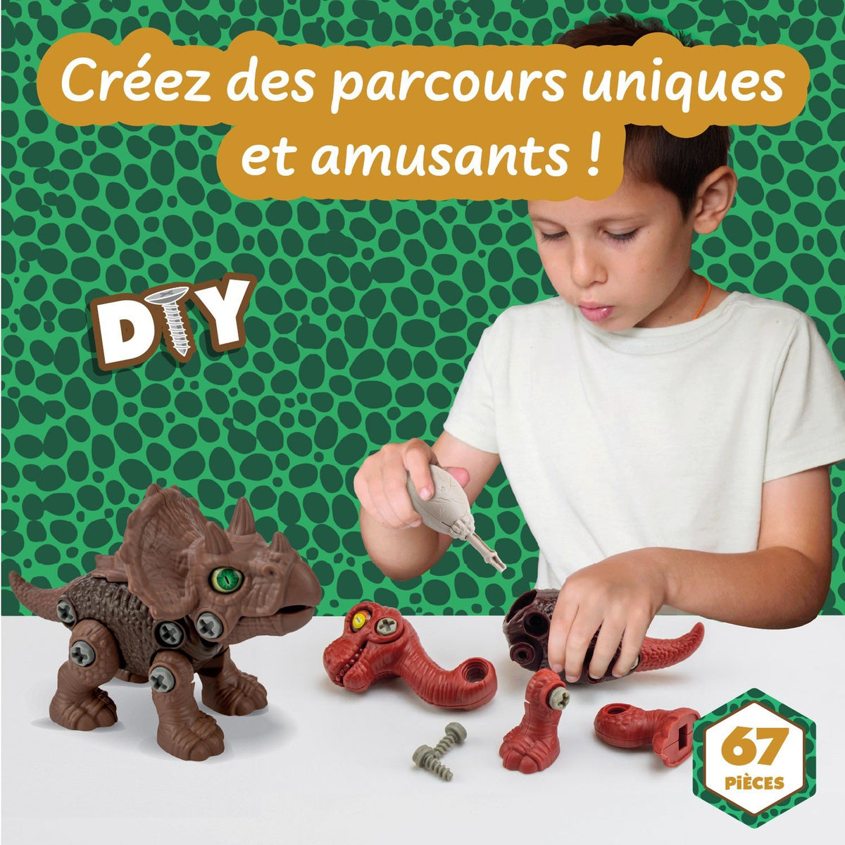 Dinossauros 4 em 1 DIY